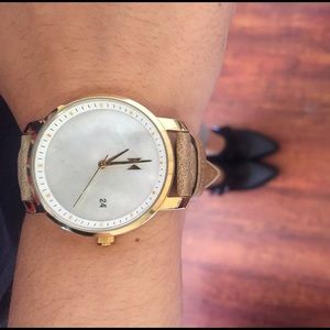 Gold Pearl MVMT Watch