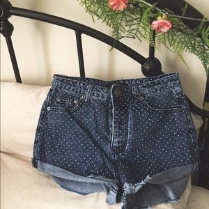 High-waisted Denim Shorts