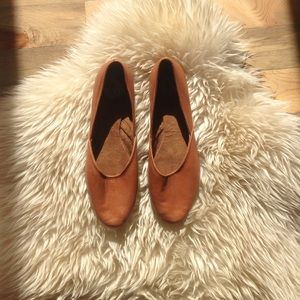 Handmade leather flats