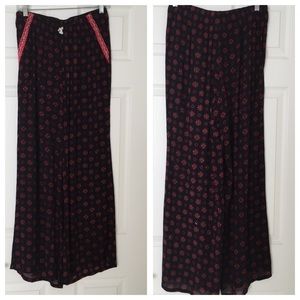 LA Hearts Wide Leg 100% Rayon Printed Pants