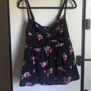 Babydoll floral tank