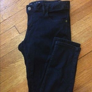 Navy blue stretch skinny jeans