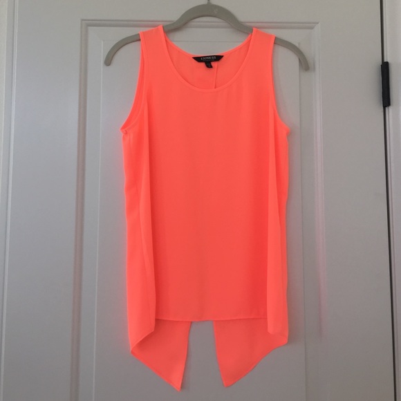 ❕NEW❕Express bright pink split back tank