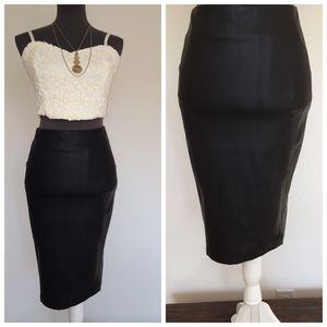 Romeo & Juliet Couture Black faux leather skirt
