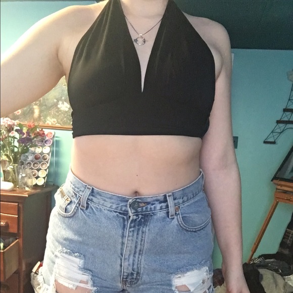 Black halter top