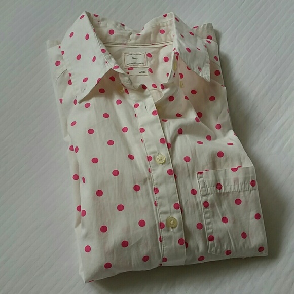GAP PINK POLKA DOT SHIRT