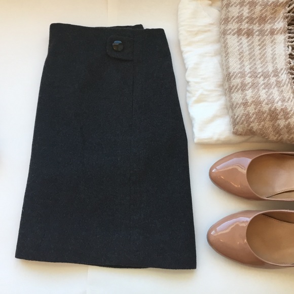 J Crew Charcoal Gray Felted Wool Mini