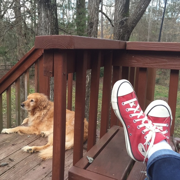 Red Chucks bought on Poshmark!
