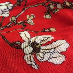 Zara Red Flower Blossom Scarf