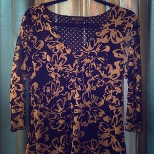 Black flowery blouse