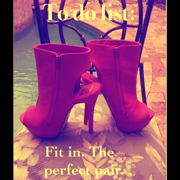Frederick's of Hollywood Shoes - PRICE DROP! VERY HIGH HEEL CORAL BOOTIES SIZE 7.5