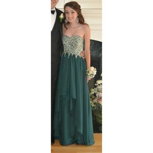 Jade Green Strapless Prom Dress✨💚