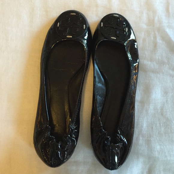 Tory Burch Leather Patent Reva Flat