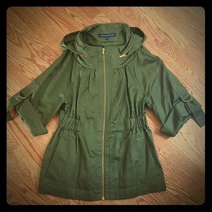 French Connection Army Green Linen Jacket
