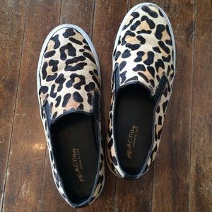 Kenneth Cole Leopard Print Pony Hair Sneakers