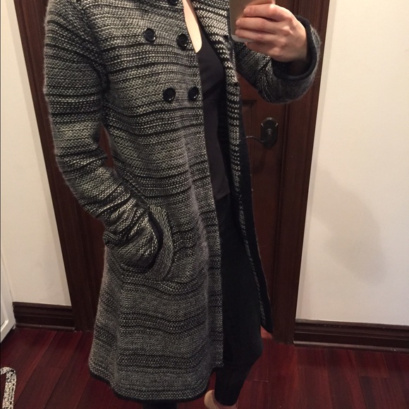 French connection black & grey coat - Picture 2 of 3