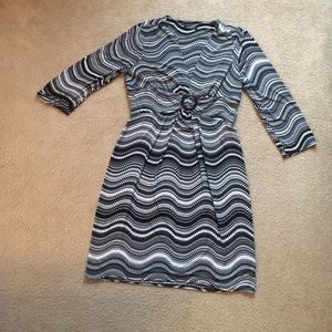 Empire style dress with cinched waist