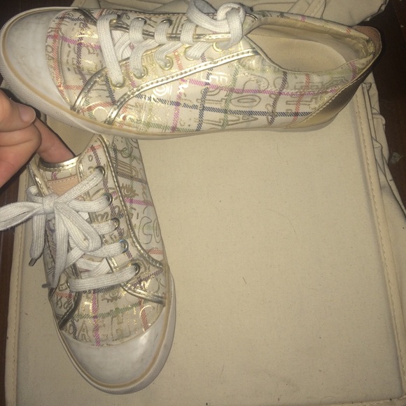 Gold coach shoes