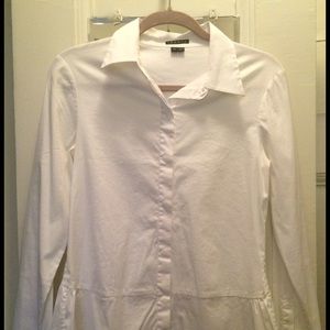 Theory white blouse, barely worn size M