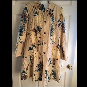 Spring floral button down coat