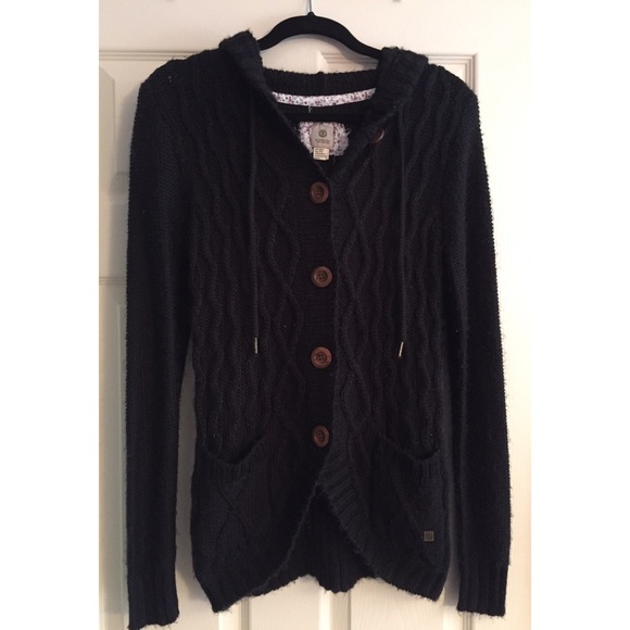Element Women's Hooded Black Sweater