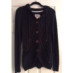 Element Women's Hooded Black Sweater