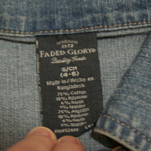 🆕  Faded Glory classic denim jean jacket S - Picture 4 of 4