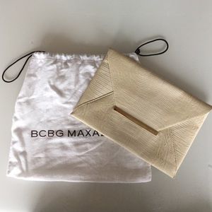 BCBG MAX AZRIA leather envelop clutch