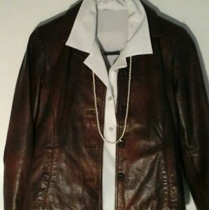 Brown Leather Jackey