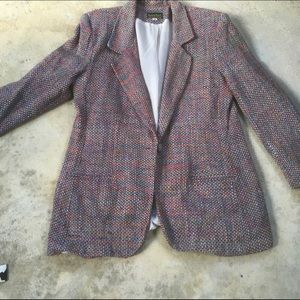 Silk tweed blazer