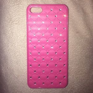 iPhone 5 pink bedazzled case