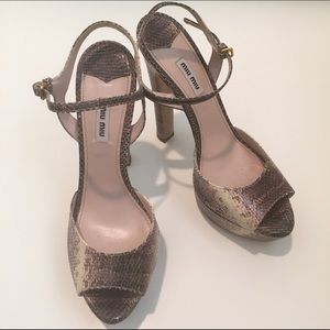 Like new Miu Miu Python Sandals