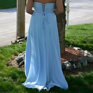 Sky blue prom dress