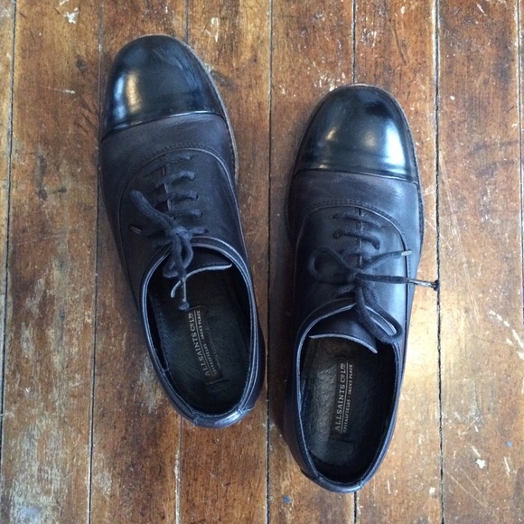 Allsaints Black Leather Loafers | Gorgeous!