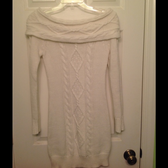 Off the shoulder sweater dress