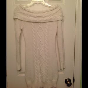 Off the shoulder sweater dress