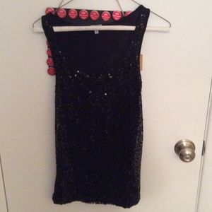Black Sequin Tank