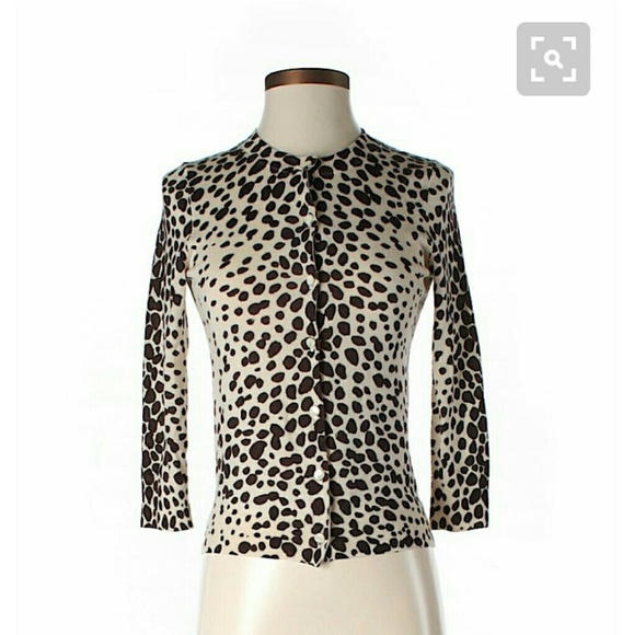 J.CREW SPOTTED CAT CARDIGAN 85959