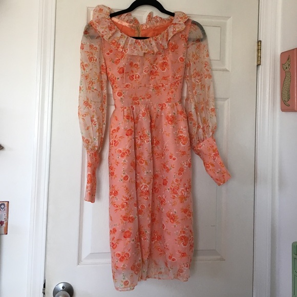 Vintage Dresses & Skirts - Vintage Pink Floral Dress-DELETING TOMORROW