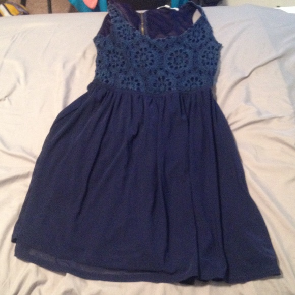 Navy colored rewind dress