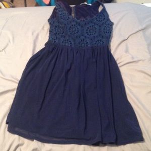 Navy colored rewind dress