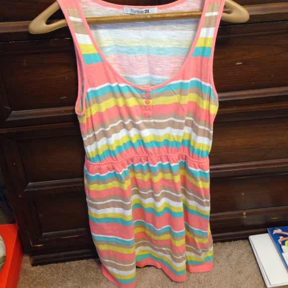 striped multicolor sundress // make an offer!
