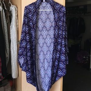 Blue cardigan shall