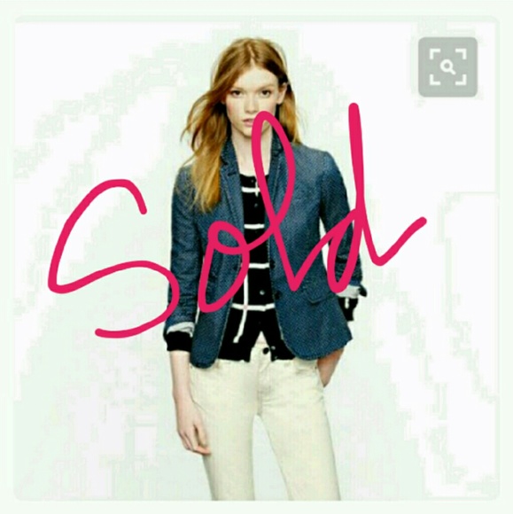 J.CREW CLASSIC SCHOOLBOY BLAZER IN INDIGO DOT - Picture 1 of 3