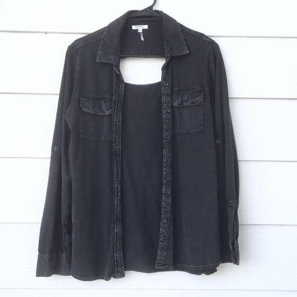 Buffalo Cotton/Black Chambray Button Down