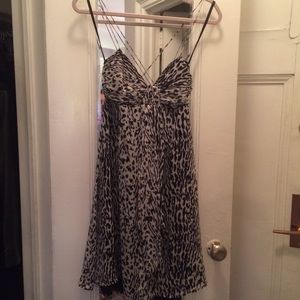 Banana Republic black/white leopard dress size 2