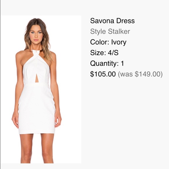 Size 4/s white dress from revolve clothing