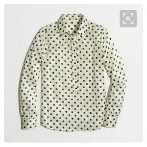 J.CREW FACTORY JACQUARD DOT POPOVER 25526