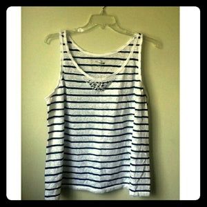 18/20W Lane Bryant Embellished Lace Tank Top