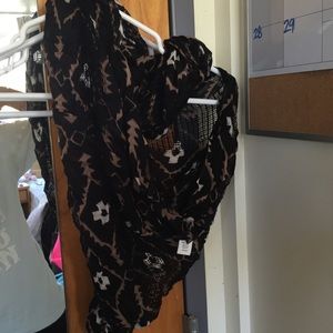 BP black tribal infinity scarf